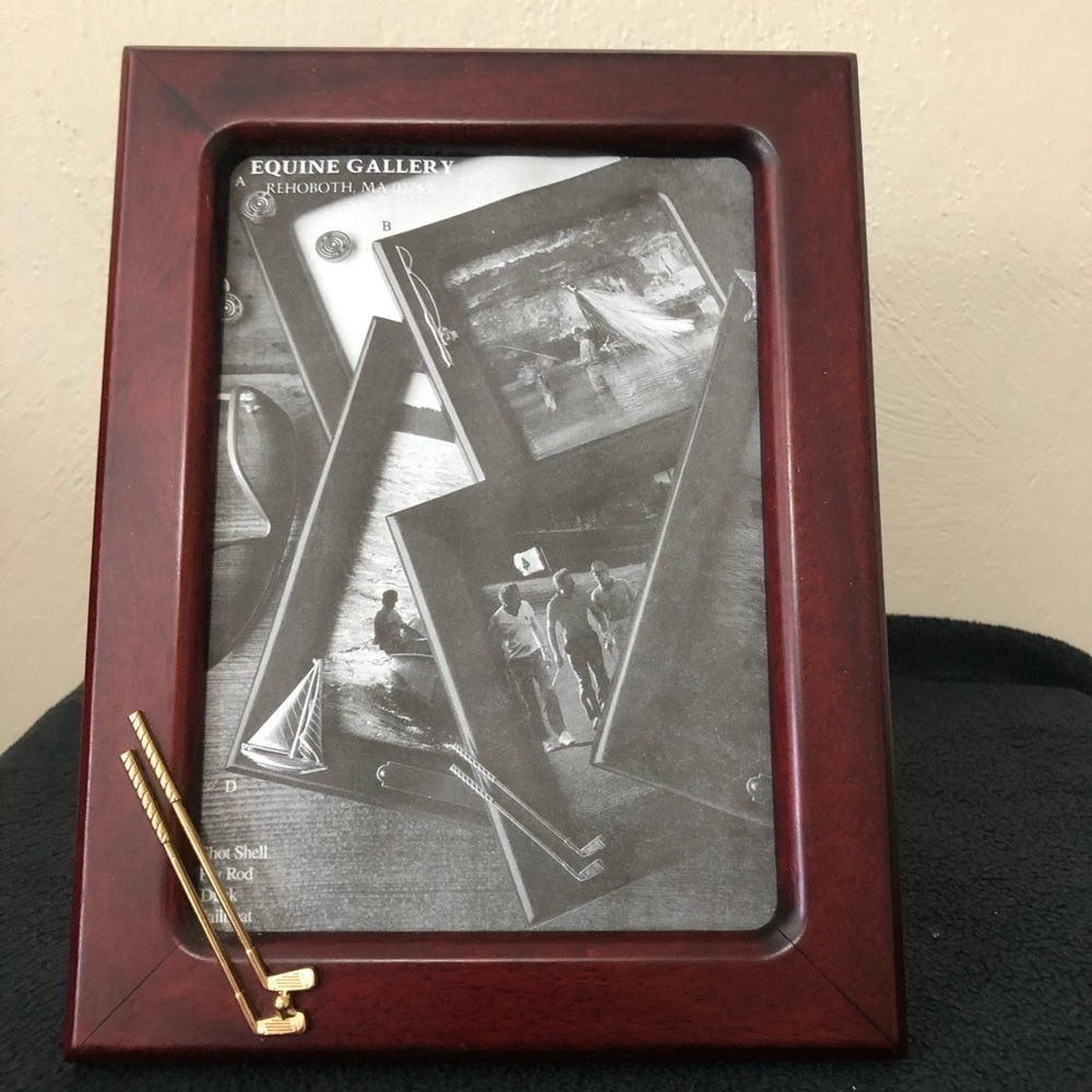 Rosewood No-Glass 5x7 Wooden Golf Frame